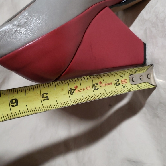 John Fluevog Portside Chunky Heel Color Block Pump - Picture 7 of 12